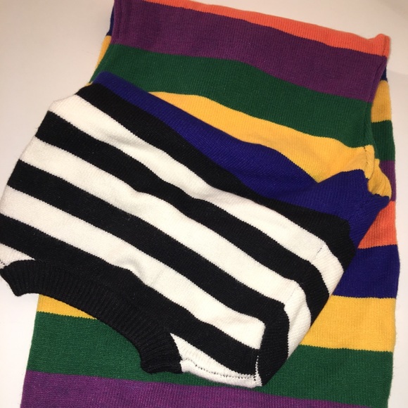 PRICE IS FIRM Rainbow Stripe mini sweater dress. - Picture 2 of 3